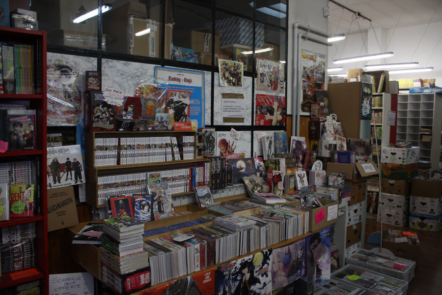 Interno della fumetteria Sergioschi a Torino
